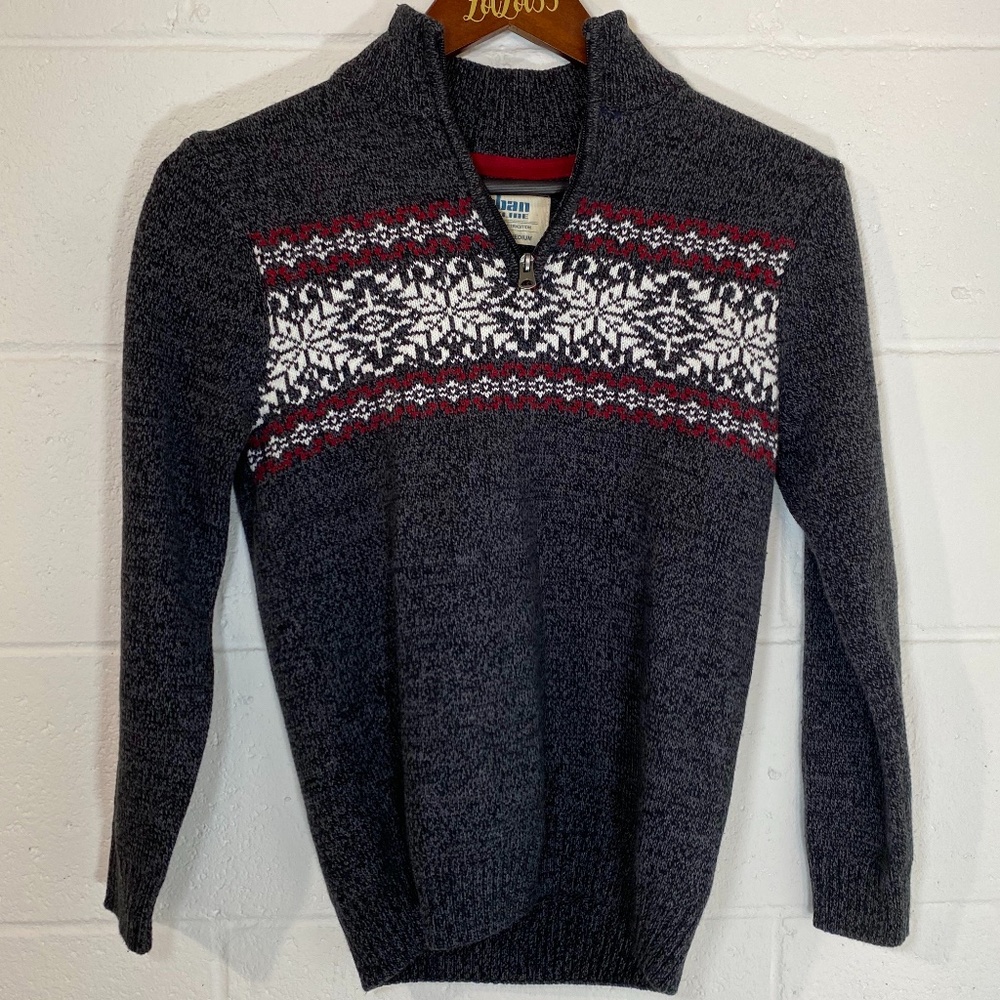 Urban Pipeline 1/4 Zip Mock Neck Stripe Sweater
